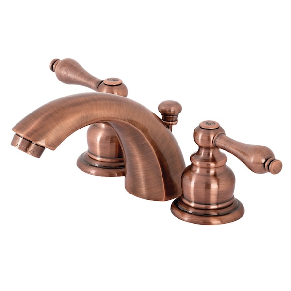 KB946AL Victorian Mini-Widespread Bathroom Faucet, Antique Copper
